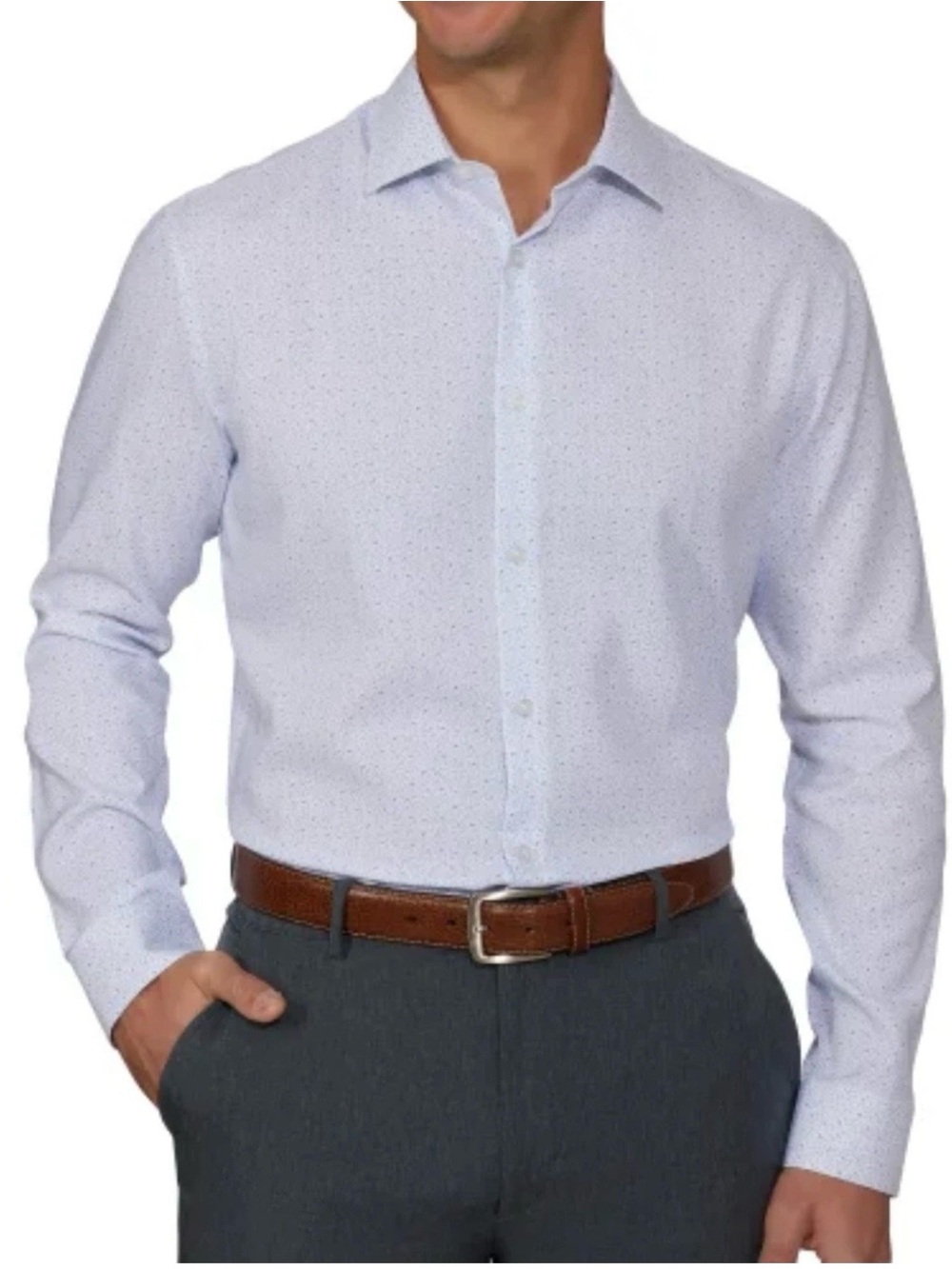 Kenneth Cole Reaction Performance Quick Dry Dress Shirt 17-17.5 34/35